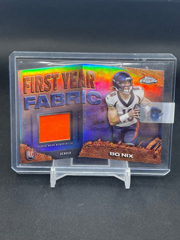 2024 TOPPS CHROME - FIRST YEAR FABRIC - B. NIX - #FYF-BN - RELIC - RC
