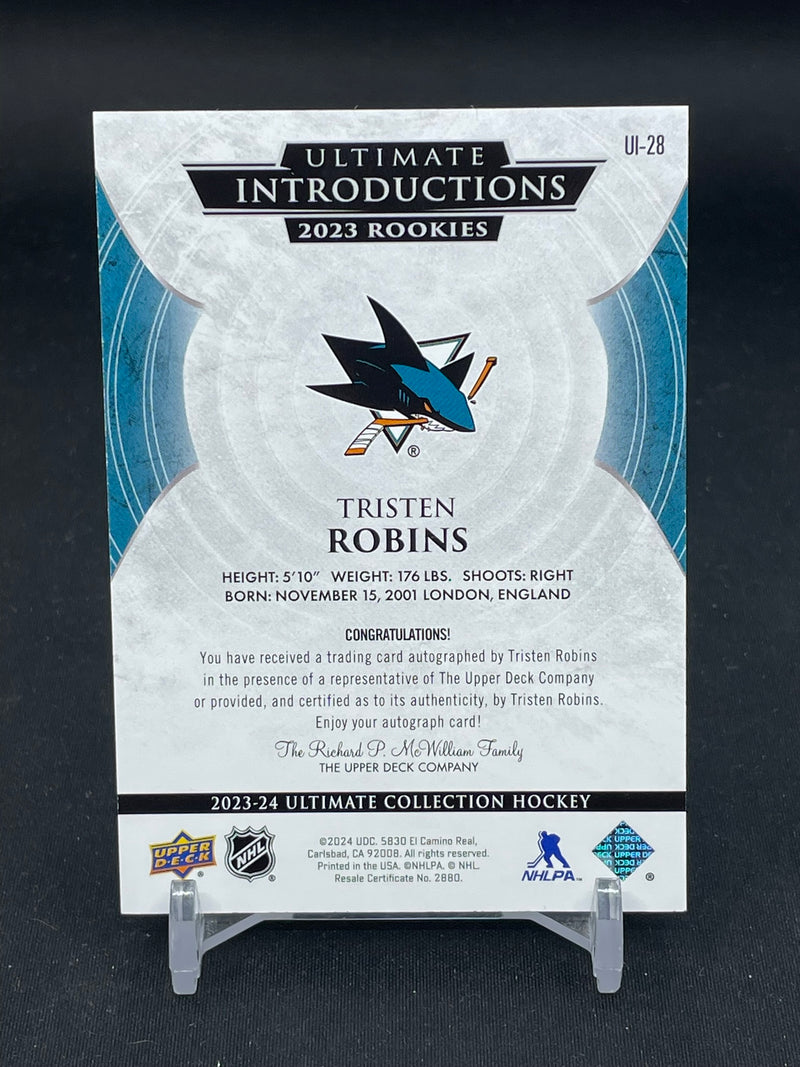 2023 UPPER DECK ULTIMATE - PURPLE - ULTIMATE INTRODUCTIONS - T. ROBINS - #UI-28 - #'D/10 - AUTOGRAPH - RC