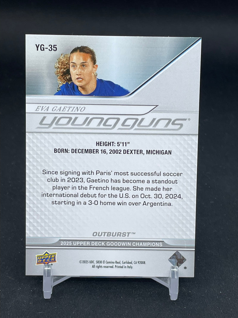 2025 UPPER DECK GOODWIN CHAMPIONS - RED OUTBURST - YOUNG GUNS - E. GAETINO -