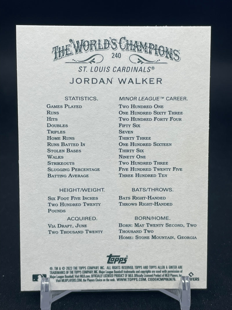 2023 TOPPS ALLEN & GINTER - FOIL FILIGREE - J. WALKER -