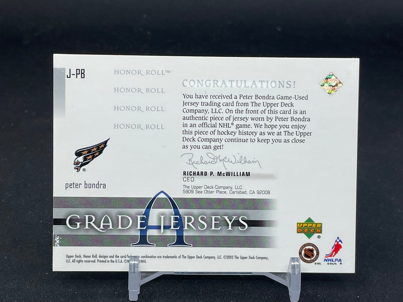 2001 UPPER DECK HONOR ROLL - GRADE A JERSEYS - P. BONDRA -
