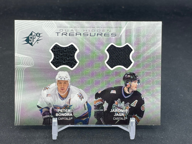 2001 UPPER DECK SPX - DUAL HIDDEN TREASURES - P. BONDRA / J. JAGR -