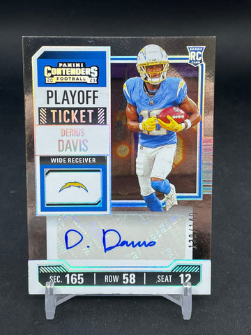 2023 PANINI CONTENDERS - PLAYOFF TICKET - D. DAVIS - #147 - AUTOGRAPH - RC