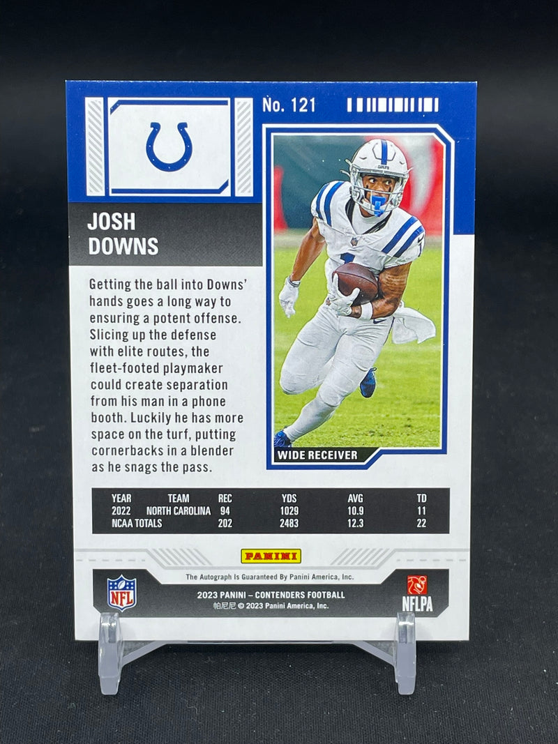 2023 PANINI CONTENDERS - MIDFIELD TICKET - J. DOWNS - #121 - #'D/50 - AUTOGRAPH - RC