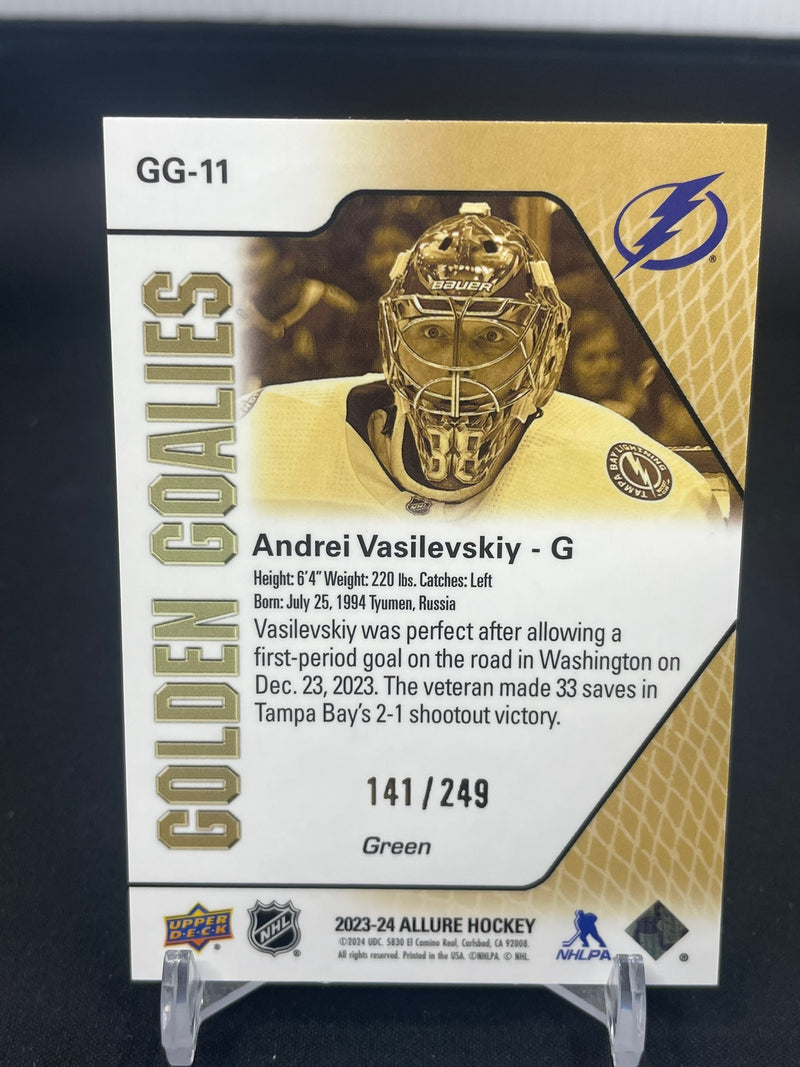2023 UPPER DECK ALLURE - GREEN - GOLDEN GOALIES - A. VASILEVSKIY - #GG-11 - #'D/249