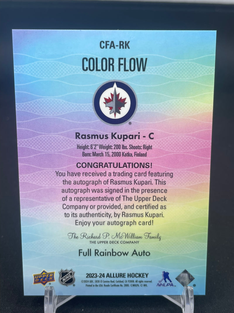 2023 UPPER DECK ALLURE - COLOR FLOW - FULL RAINBOW AUTO - R. KUPARI -