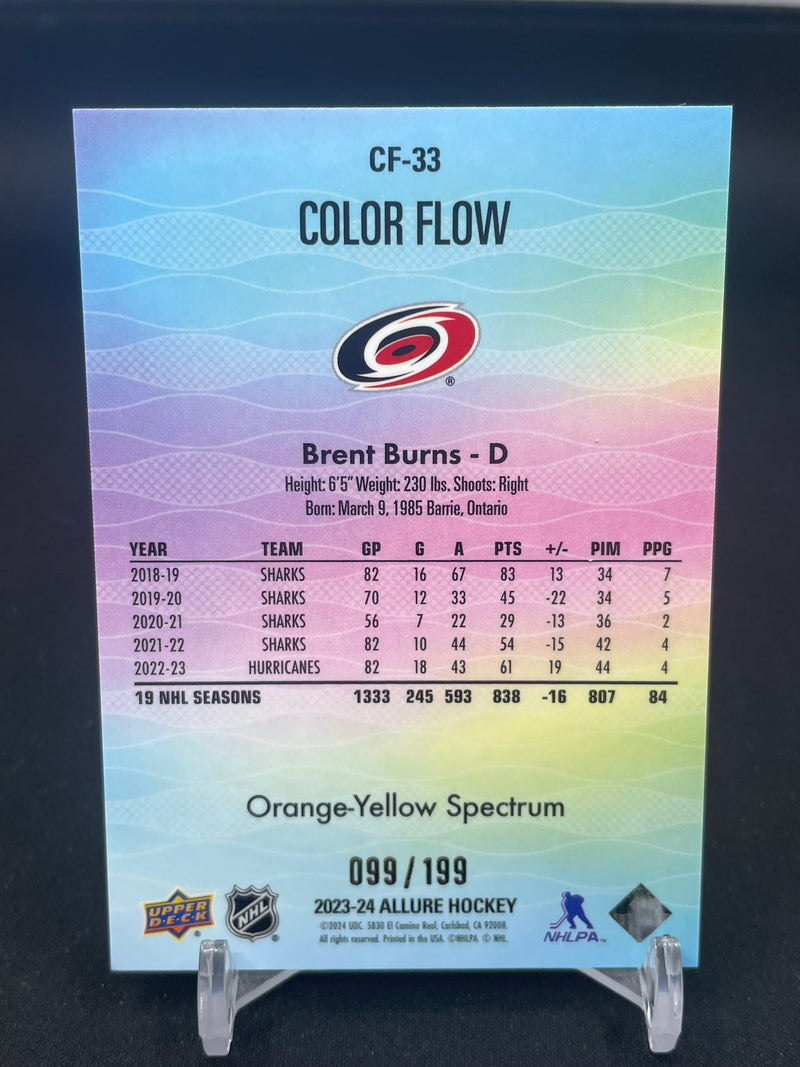 2023 UPPER DECK ALLURE - ORANGE-YELLOW SPECTRUM COLOR FLOW - B. BURNS - #CF-33 - #'D/199