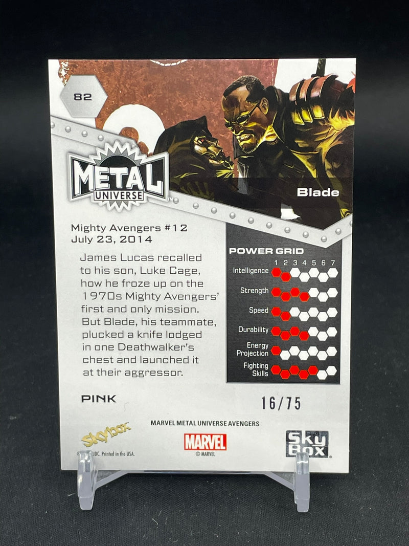2024 UPPER DECK SKYBOX METAL UNIVERSE MARVEL - PINK - BLADE - #82 - #'D/75