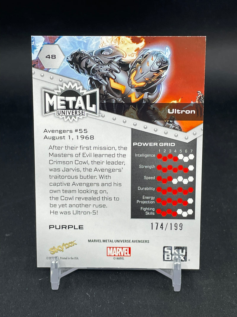 2024 UPPER DECK SKYBOX METAL UNIVERSE MARVEL - PURPLE - ULTRON - #48 - #'D/199