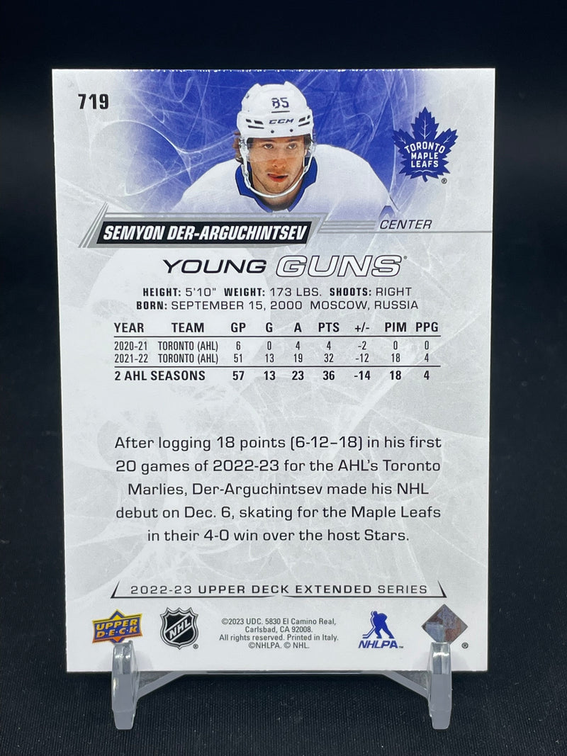 2022 UPPER DECK EXTENDED SERIES - YOUNG GUNS - S. DER-ARGUCHINTSEV -