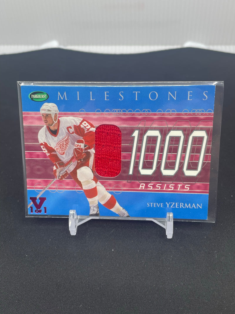 2001 PARKHURST BE A PLAYER - MILESTONES JERSEY VAULT - S. YZERMAN -