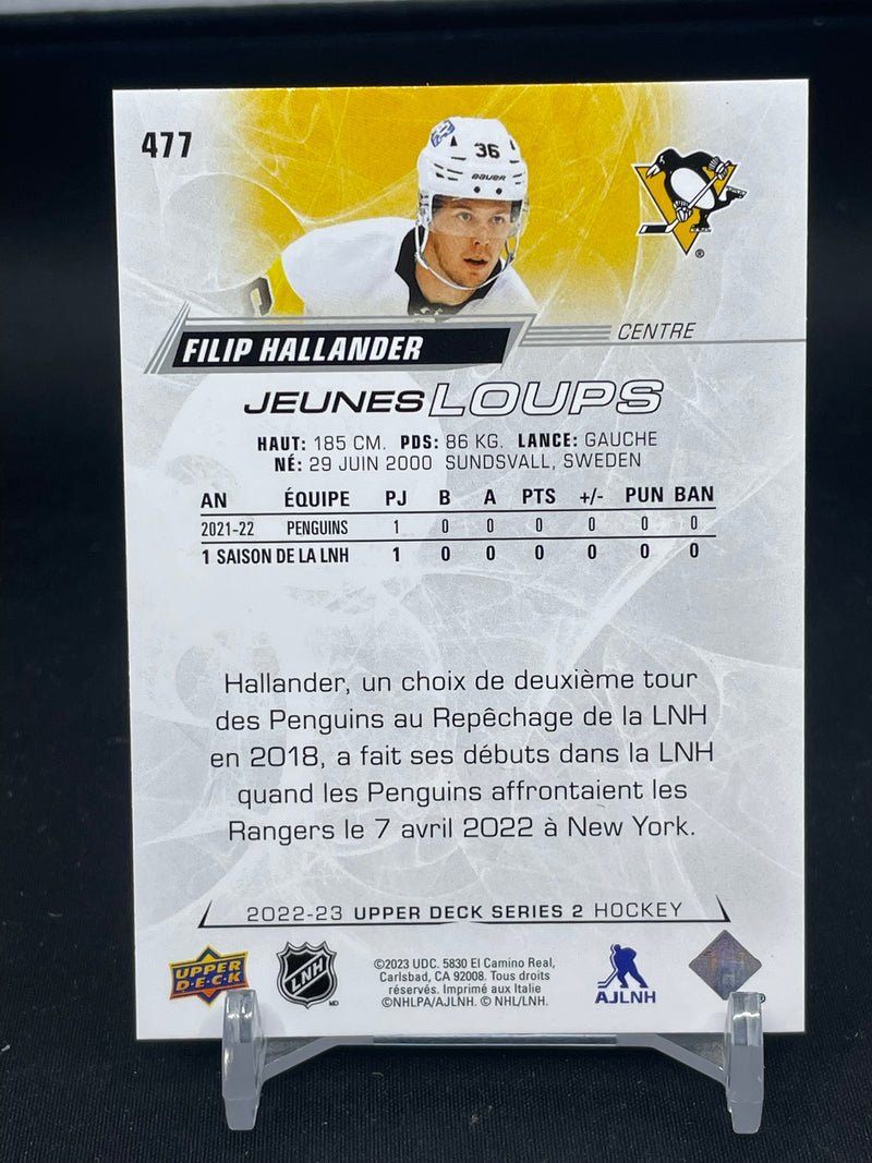 2022 UPPER DECK SERIES TWO - FRENCH VARIANT - YOUNG GUNS - F. HALLANDER -