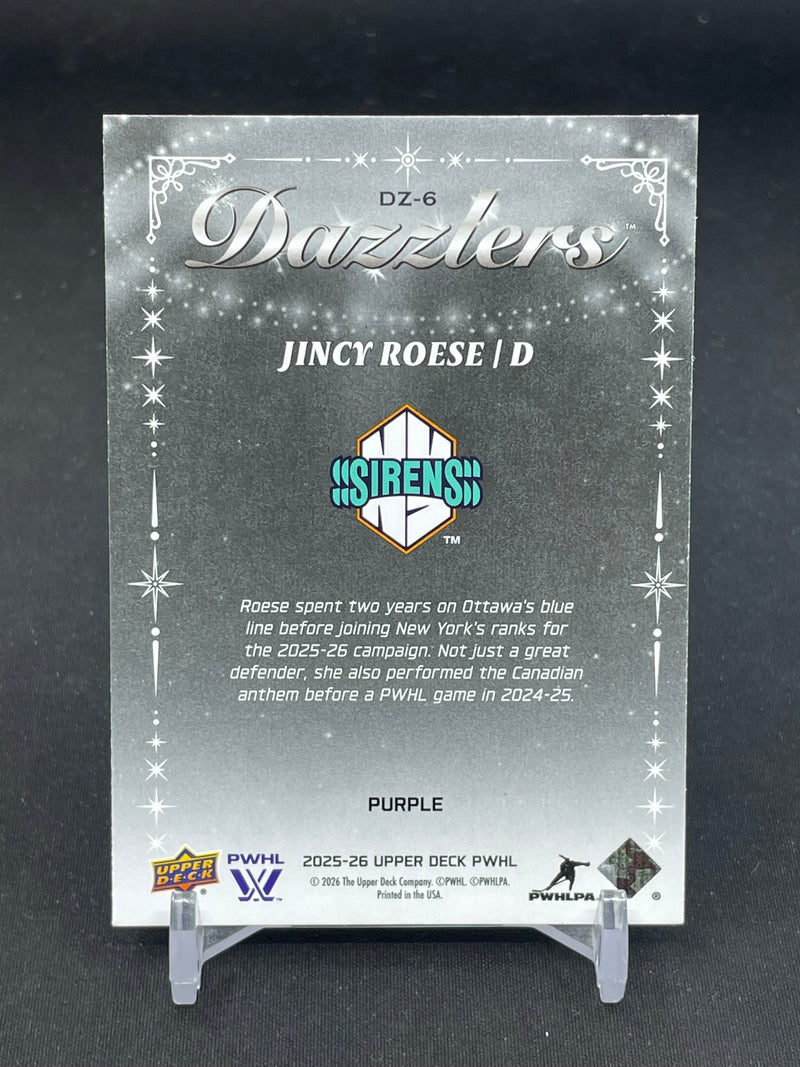 2025 UPPER DECK PWHL- PURPLE - DAZZLERS - J. ROESE -