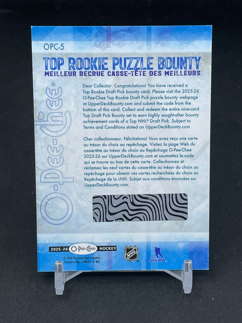 2025 UPPER DECK O-PEE-CHEE - TOP ROOKIE PUZZLE BOUNTY -