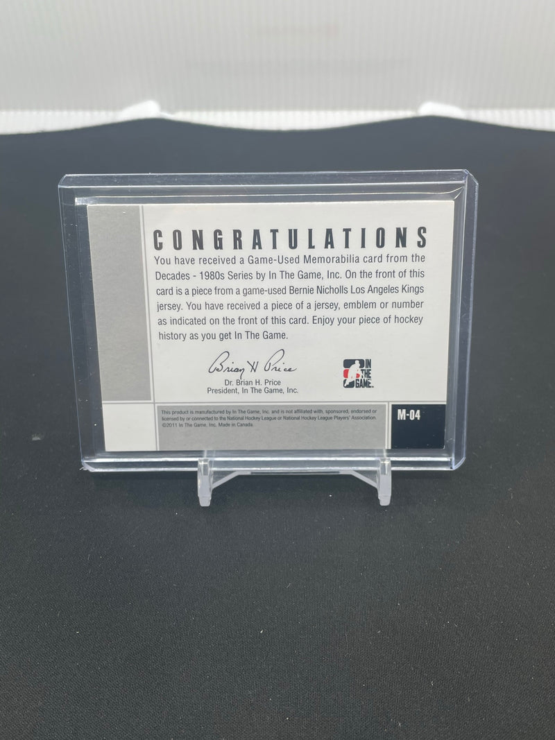 2010 IN THE GAME - DECADES - GAME-USED JERSEY BLACK - B. NICHOLLS -