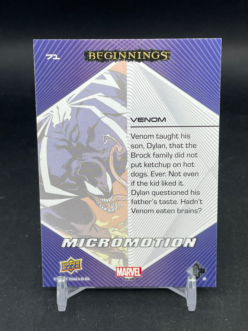 2024 UPPER DECK MARVEL BEGINNINGS VOLUME 2 SERIES 2 - MICROMOTION - VENOM