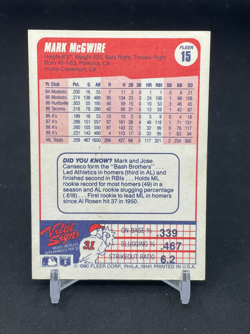 1990 FLEER - M. MCGWIRE -
