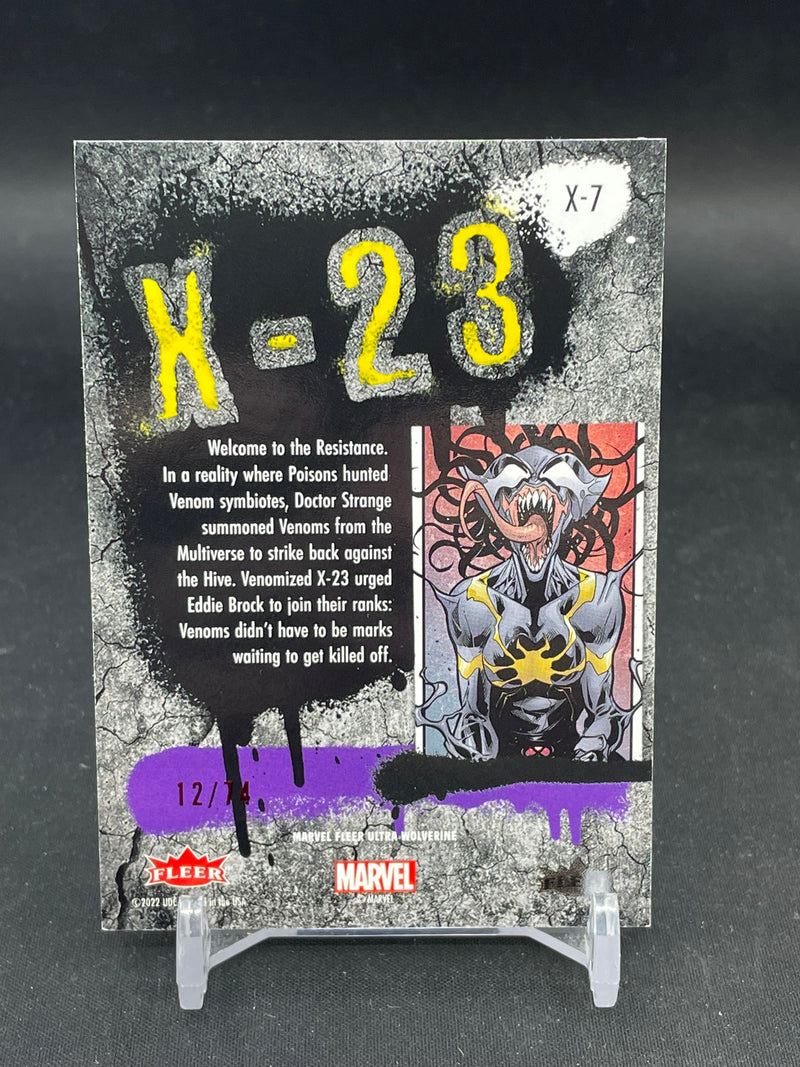 2023 UPPER DECK FLEER ULTRA WOLVERINE - RED FOIL - X-23 - #X-7 - #'D/74