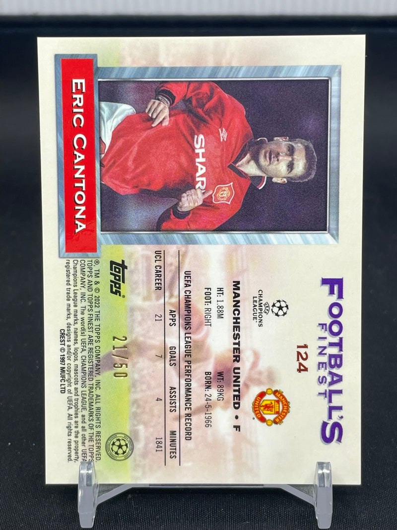 2021 TOPPS FINEST - FINEST FLASHBACKS - GOLD - E. CANTONA - #124 - #'D/50
