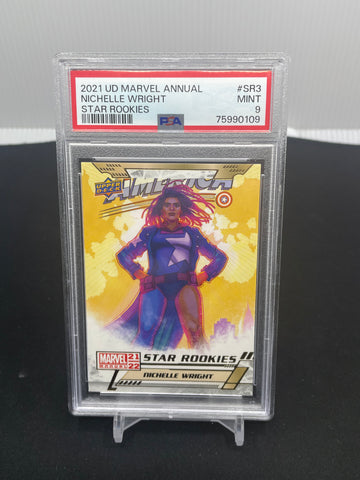 2021 UPPER DECK MARVEL ANNUAL - STAR ROOKIES - N. WRIGHT - #SR3 - PSA 9