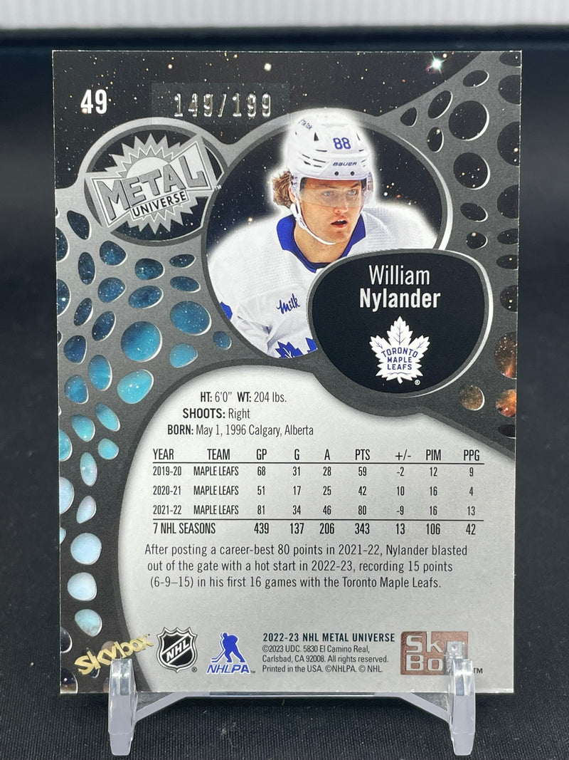 2022 UPPER DECK SKYBOX METAL UNIVERSE - PURPLE - W. NYLANDER - #49 - #'D/199