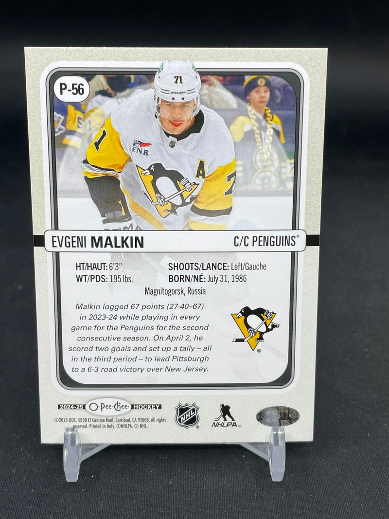 2024 UPPER DECK O-PEE-CHEE - DIAMOND RAINBOW - PREMIER - E. MALKIN - #P-56 - #'D/75