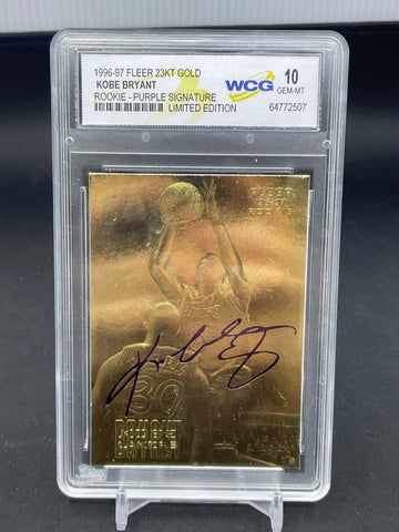 1996 FLEER 23KT GOLD - ROOKIE PURPLE SIGNATURE EDITION - K. BRYANT - #72768 - WCG 10
