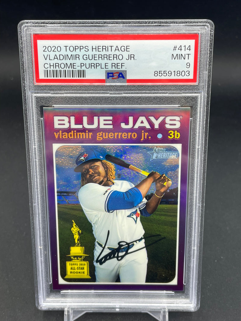 2020 TOPPS HERITAGE - CHROME PURPLE REFRACTOR - V. GUERRERO JR. -