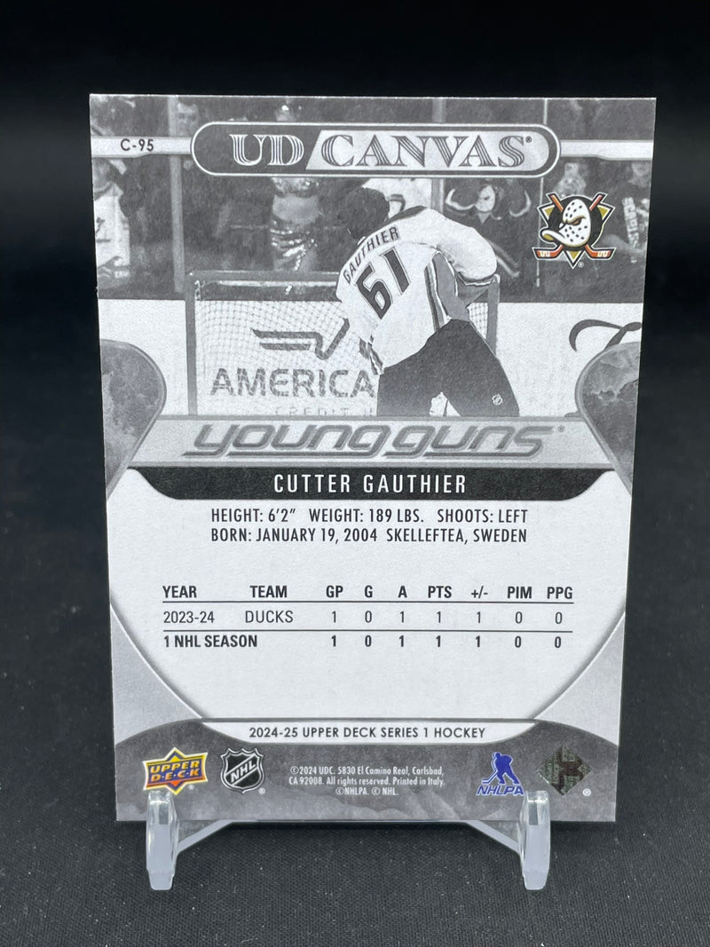 2024 UPPER DECK SERIES ONE - B/W - UD CANVAS - YOUNG GUNS - C. GAUTHIER -