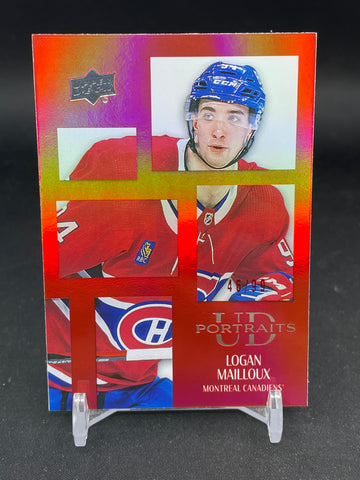 2024 UPPER DECK SERIES TWO - RED - UD PORTRAITS - L. MAILLOUX - #P45 - #'D/99