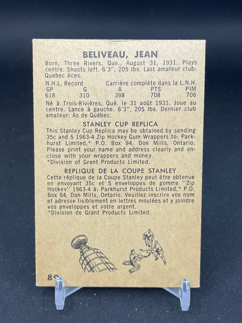 1963 PARKHURST - J. BELIVEAU -