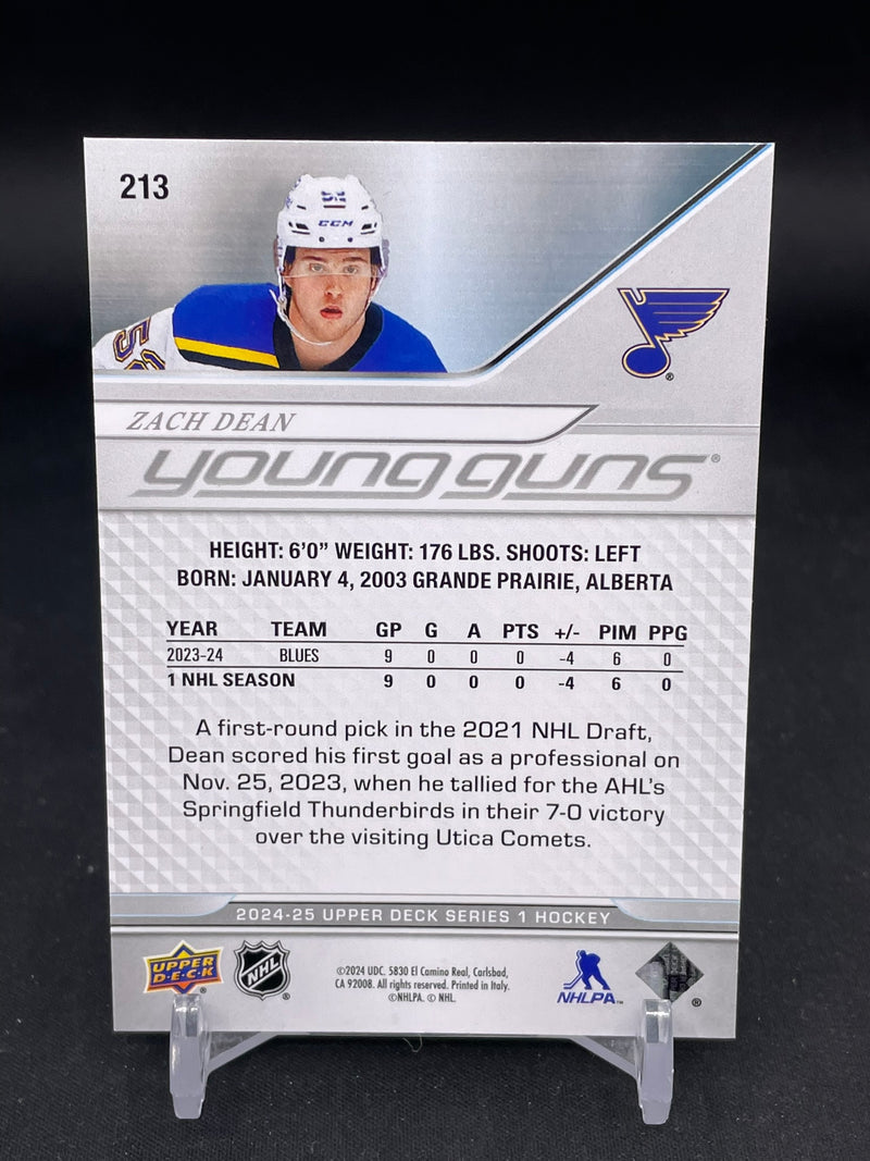 2024 UPPER DECK SERIES ONE - UD EXCLUSIVES - YOUNG GUNS - Z. DEAN - #213 - #'D/100 - RC
