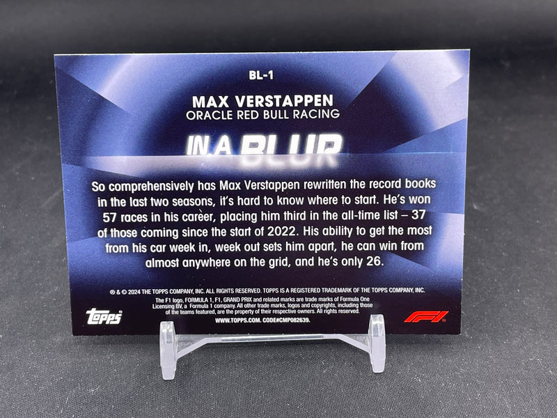 2024 TOPPS PADDOCK PASS - IN A BLUR - M. VERSTAPPEN -