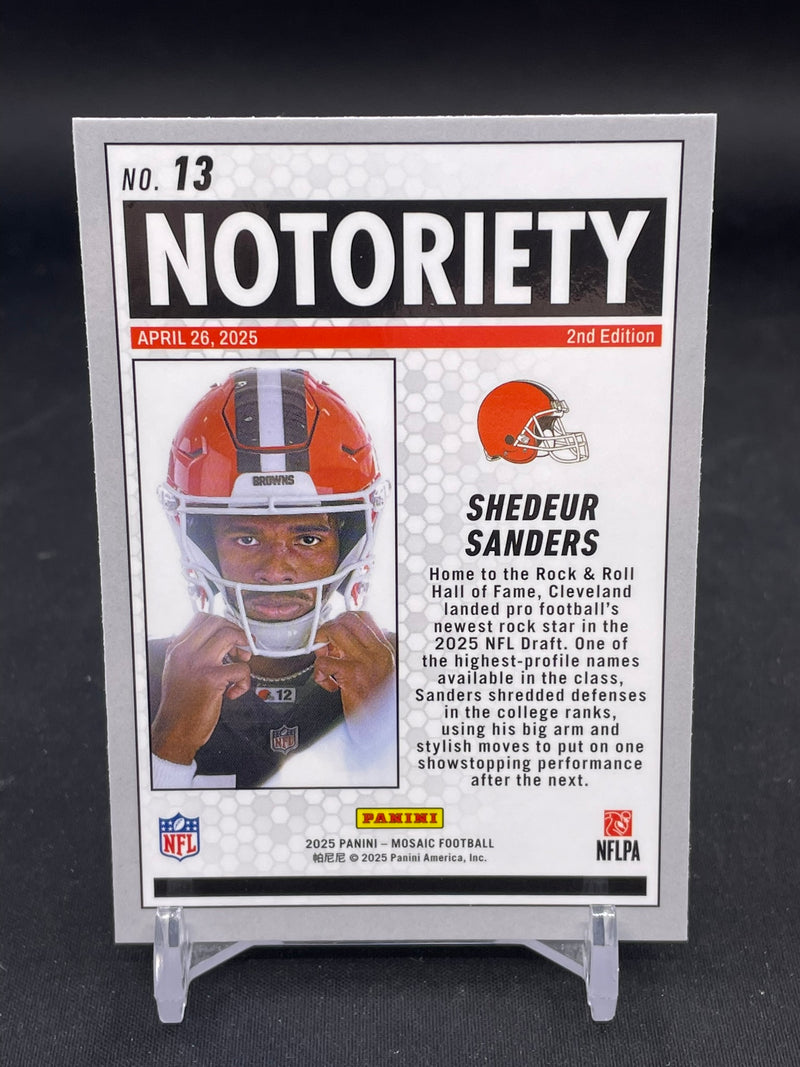 2025 PANINI MOSAIC - NOTORIETY - S. SANDERS -