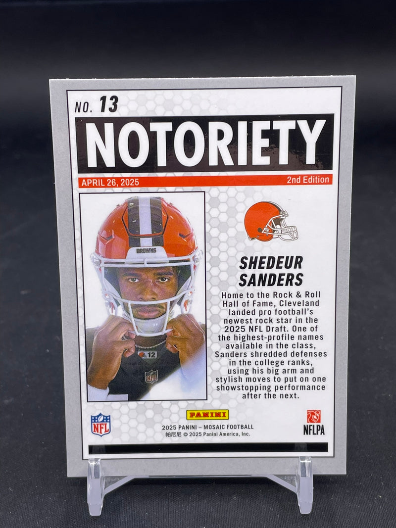 2025 PANINI MOSAIC - MOSAIC PRIZM - NOTORIETY - S. SANDERS -