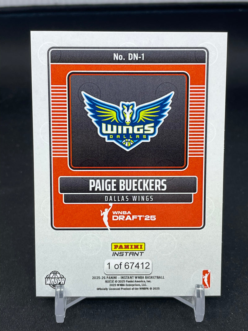 2025 PANINI INSTANT - WNBA DRAFT - P. BUECKERS - #DN-1 - #'D/67412 - RC