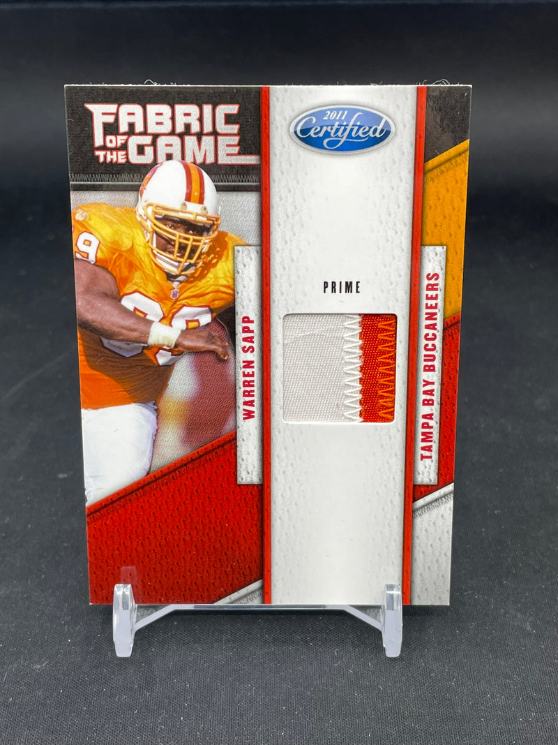 2011 PANINI CERTIFIED - FABRIC OF THE GAME - W. SAPP - #64 - #'D/50 - RELIC