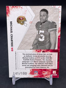 2009 PANINI ROOKIES & STARS - FRESHMAN ORIENTATION - M. CRABTREE - #27 - #'D/100 - RELIC - AUTOGRAPH - RC