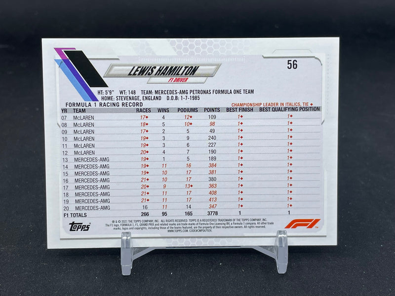 2021 TOPPS F1 - CHECKERED FLAG - L. HAMILTON -
