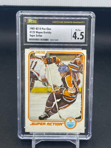 1981 O-PEE-CHEE - SUPER ACTION - W. GRETZKY - #125 - CSG 4.5
