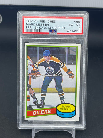 1980 O-PEE-CHEE - ERROR BACK - M. MESSIER - #289 - PSA 6 - RC