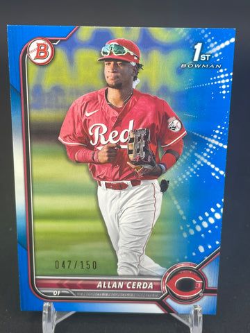 2022 TOPPS BOWMAN - BLUE - 1ST BOWMAN - A. CERDA - #BP-142 - #'D/150