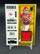 2017 PANINI CONTENDERS - GREEN - ROOKIE TICKET - P. MAHOMES II -