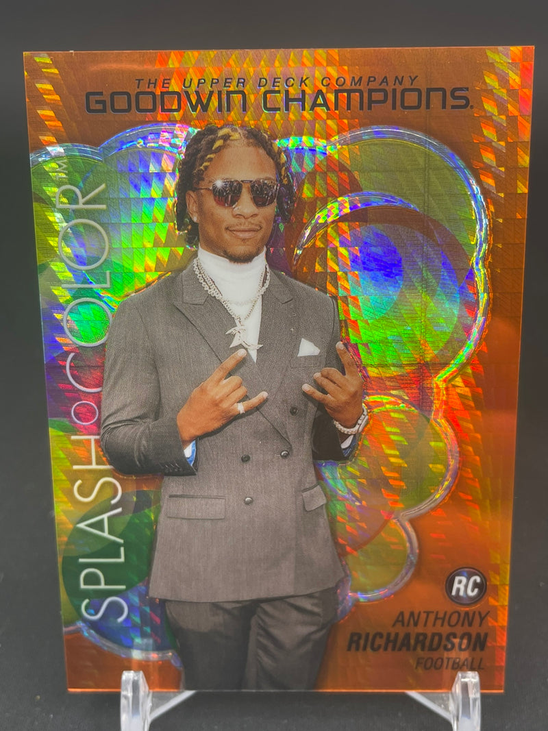 2023 UPPER DECK GOODWIN CHAMPIONS - SPLASH OF COLOR - ORANGE PRISM - A. RICHARDSON - #SCO-95 - #'D/499 - RC