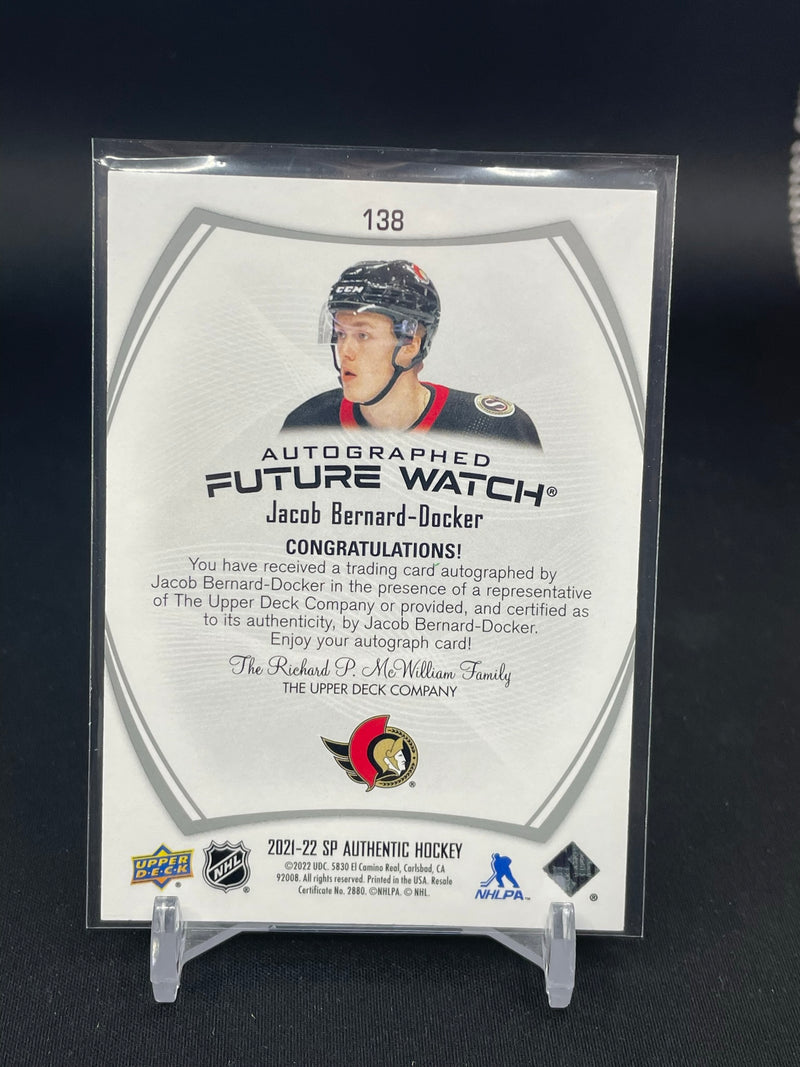 2021 UPPER DECK SP AUTHENTIC - FUTURE WATCH AUTO - J. BERNARD-DOCKER - #138 - #'D/999 - AUTOGRAPH - RC