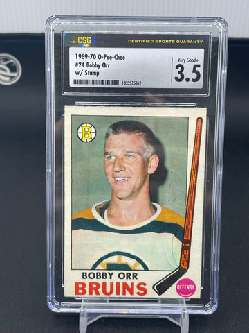 1969 O-PEE-CHEE - B. ORR - W/ STAMP - #24 - CSG 3.5