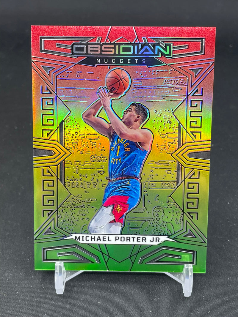 2022 PANINI OBSIDIAN - RED, YELLOW GREEN FLOOD - M. PORTER JR. - #46 - #'D/75