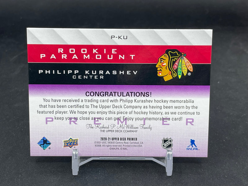 2020 UPPER DECK PREMIER - PURPLE - ROOKIE PARAMOUNT - P. KURASHEV - #P-KU - #'D/35 - RELIC - RC