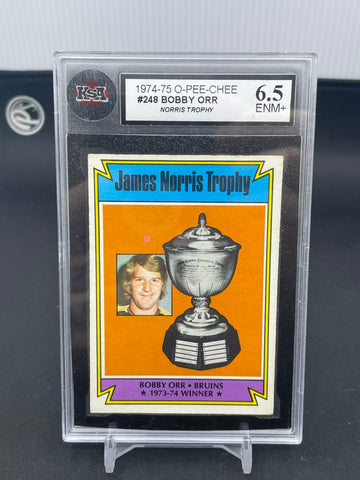 1974 O-PEE-CHEE - JAMES NORRIS TROPHY - B. ORR - #248 - KGS 6.5