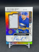 2023 UPPER DECK BLACK DIAMOND - JEWELS OF THE DRAFT - L. ROUSEK - #JD-LR - #'D/99 - RELIC - AUTOGRAPH - RC